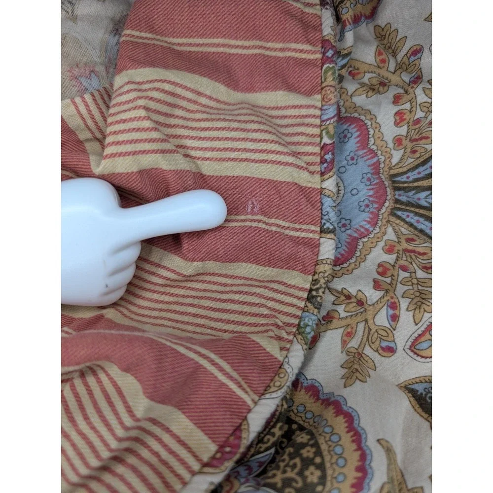 Lauren Ralph Lauren JACOBEAN Full/ Queen Reversible Stripe Duvet Cover‎ & Case